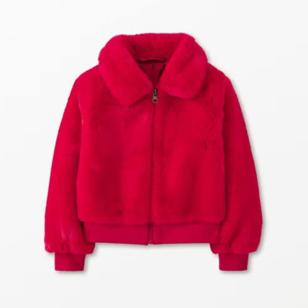 Hanna Andersson Toddler Faux Fur Bomber Jacket